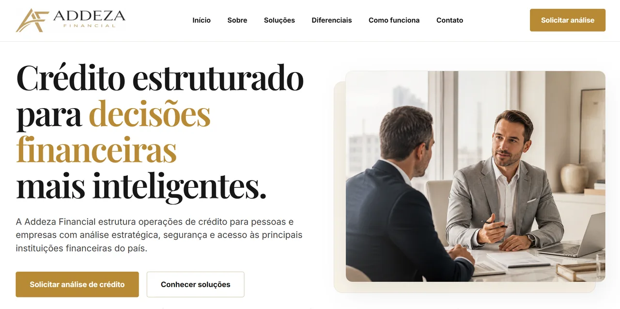 Prévia do projeto Addeza Financial